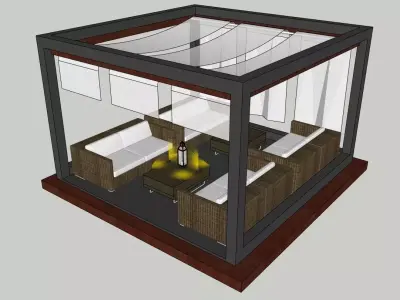 Contemporary Outdoor Pavilion SKP 3D model