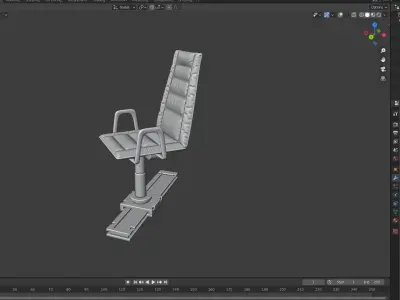 sci-fi chair 3D model