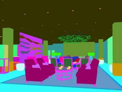 Business Restaurant - Coffee - Banquet  171 3D model
