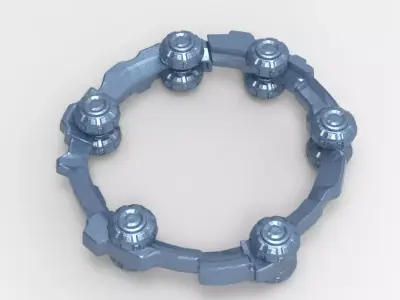 Gnome technology livitation wheel Low-poly 3D model