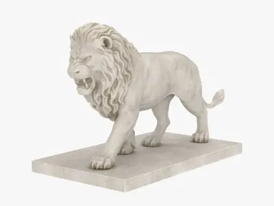  Marble Lion Statues Bundle Collection 