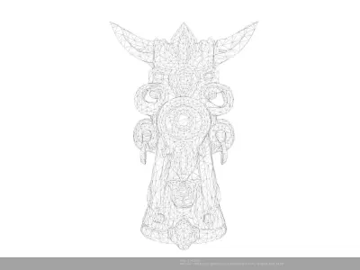 Stylized Totem - AI Low-poly 3D model buy