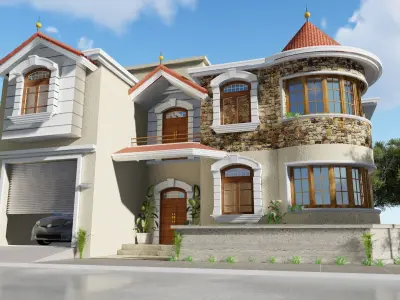 3D House model 02 Low-poly 3D model