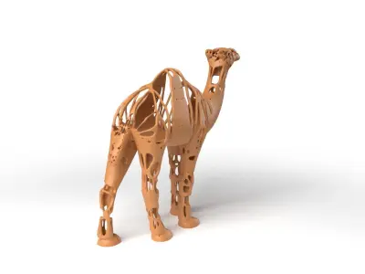 Dromedary Dust Voronoi Low-poly 3D model