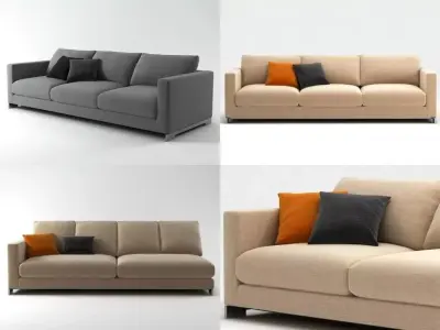 R different sofas 3D model