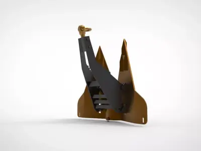 Offshore type anchor 3D model