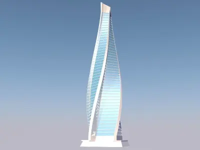 Skyscraper tallest building in world 3D model