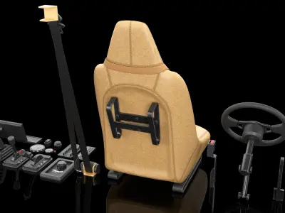  Car Interior Elements Asset PBR 