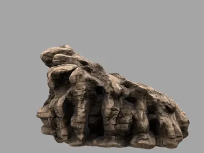 Rock Low-poly 3D model shop