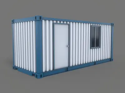 Office Container Game Ready Low-poly 3D model