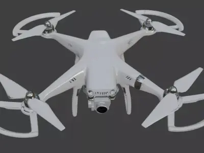 white drone 3d model 3D model