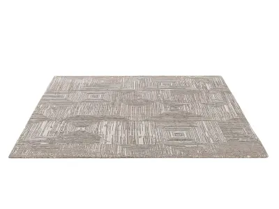 TESSARA HAND-KNOTTED WOOL RUG 3D model