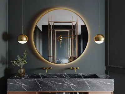 Room European Simplified Shower 3D model