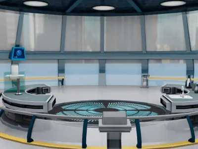 sci-fi liquid lab Low-poly 3D model