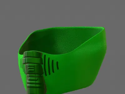 Gas mask helmet 3d model scifi Low-poly  Low-poly 3D model 281