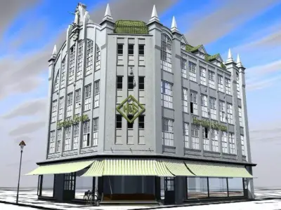 The old corner store 3D model