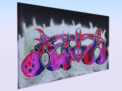 Graffiti wall XVI 3D model