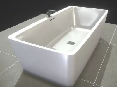 Modern Bathtub Low-poly 3D model