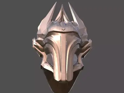 Sci Fi Fantasy Mandalorian style helmet 3  3D model