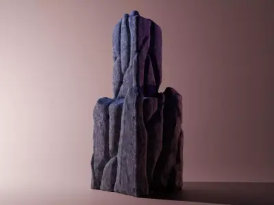Stylized cliff type 2 3D model