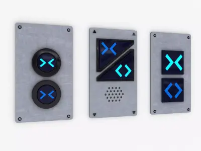 Door Buttons Free Free low-poly 3D model