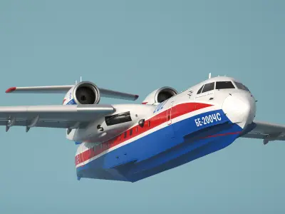  Beriev Be 200 Altair Aircraft Rigged for Maya 
