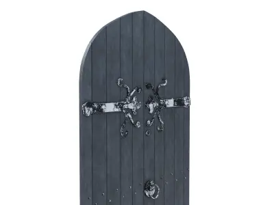 Castle Door 09 Low Poly Realistic Low-poly 3D model