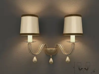 Masiero 7600 A2 wall lamp 3D model