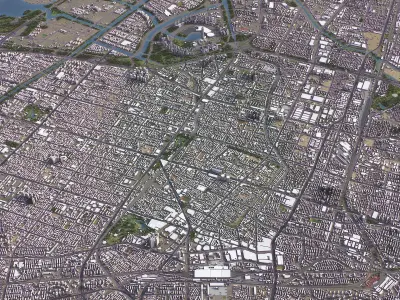 Zhengzhou - 3D City Model Low-poly 3D model