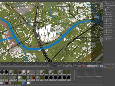 Moscow City of Russia Low-poly 3D model