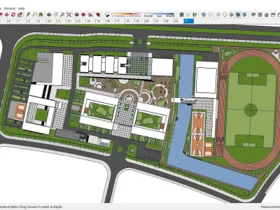 Sketchup School and University B8 3D model