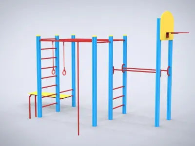Playground for kids 3D model 5