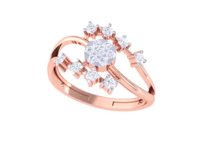 Women Ring MTL 3dm STL OBJ FBX Details 3D print model 10
