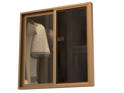 Aluminum Sliding Window Small 3D model