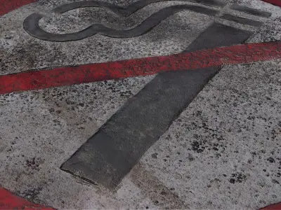 5 Street Sign of Korean Outdoor set 3D model