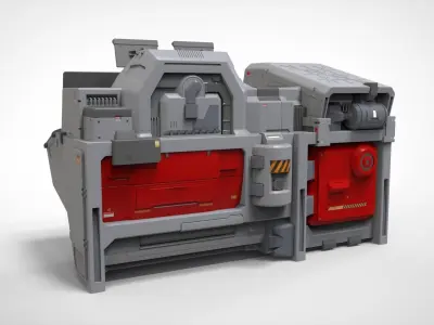 sci fi terminal 3 3D model