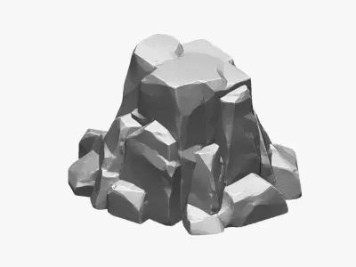3D Mountain rock Zbrush sculpt 3D model