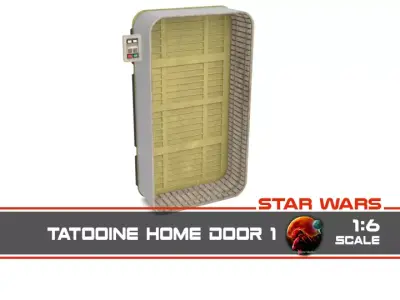 Tatooine home door 1 1-6 scale Hottoys 3D print model