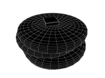 Pancake v4 005 Low-poly 3D model