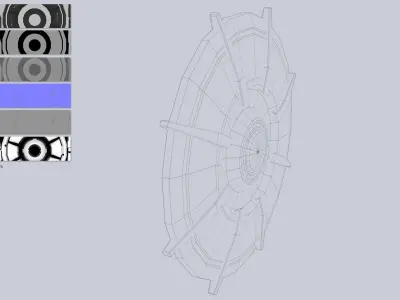 Sci fi shield Low-poly 3D model buy