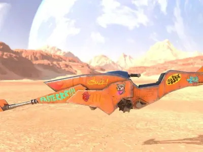 Sci-Fi Speeder Bike 3D model