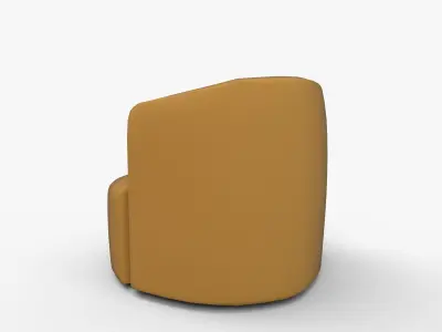 Rue Swivel Chair Citronella Velvet 3D model