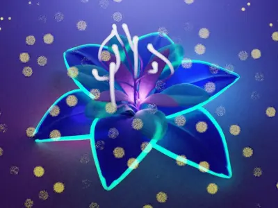 Glowing Flower 3D model