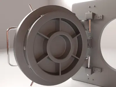 Vault metal safe 3D model