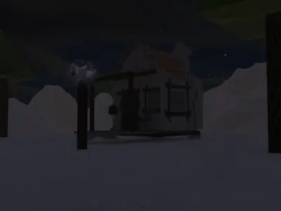 3D MOUNTAIN HOME MODELING AND ENVIRONMENT Low-poly 3D model