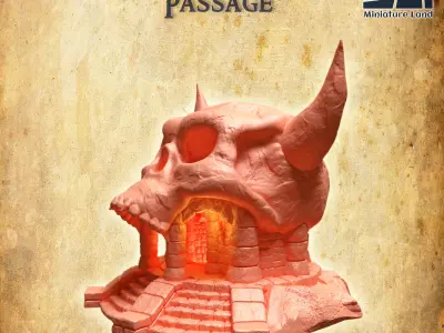 Undead Passage Tabletop Terrain 28 MM 3D print model