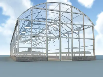 Greenhouse solar 3D model