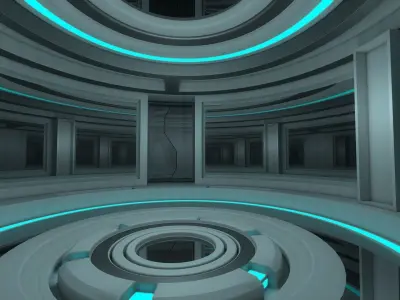 Sci Fi Room 3D model 16