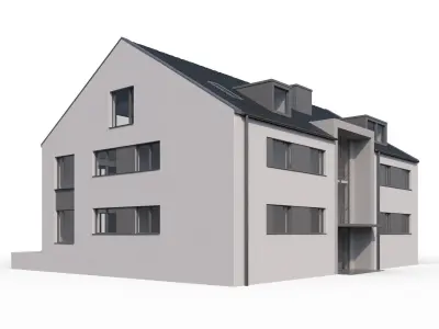 Modern appartment house 3D model