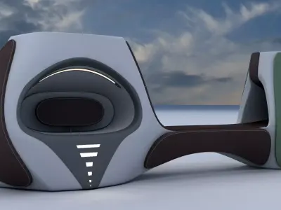 Outdoor public seat 3D model